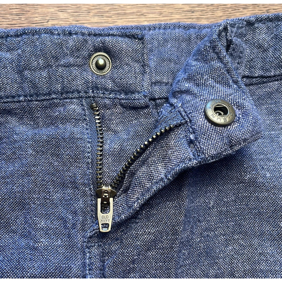 Old Navy Girls Shorts Lot Linen Blend Size 7 & 8 Adjustable Waist Blue Black - Picture 12 of 16